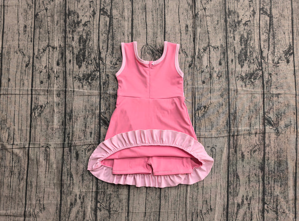 GSD4139 pre-order toddler clothes solid color print girl yoga summer dress-real pic 2026.5.13
