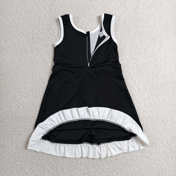 GSD4140 RTS toddler clothes solid girl yoga summer dress sports clothing