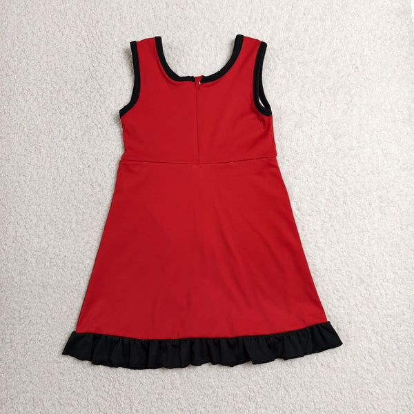 GSD4146 RTS toddler clothes solid red girl yoga summer dress sports dress