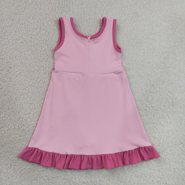 GSD4152 RTS toddler clothes pink  girl yoga summer dress sports clothing
