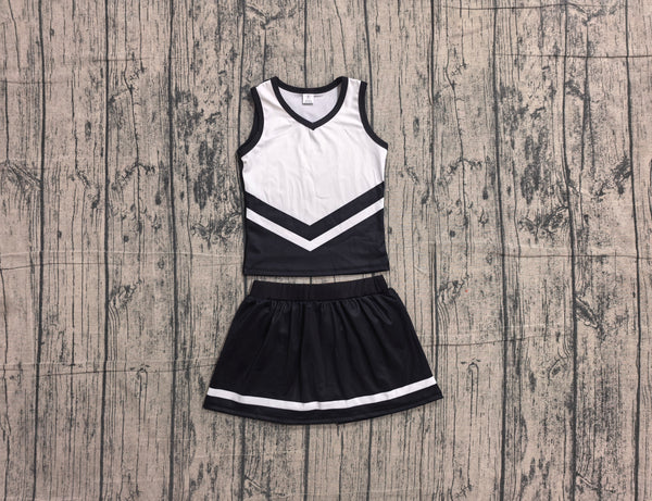 Pre-order GSD4194 girls black white sleeveless skirt outfits yoga-real pic 2026.5.17