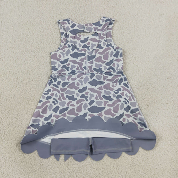 RTS GSD4226 toddler clothes camo girl sports yoga summer dress atheletic dress