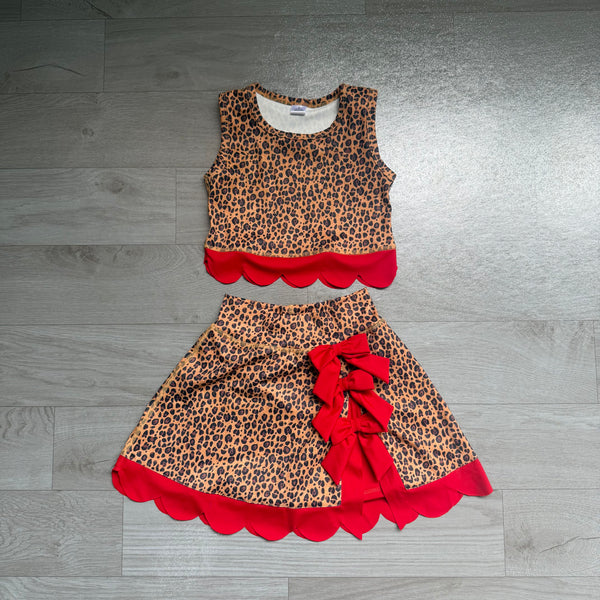 no MOQ GSD4234  pre-order  toddler girl clothes sports clothes bows scalloped girl skirt set-real pic 2026.7.29