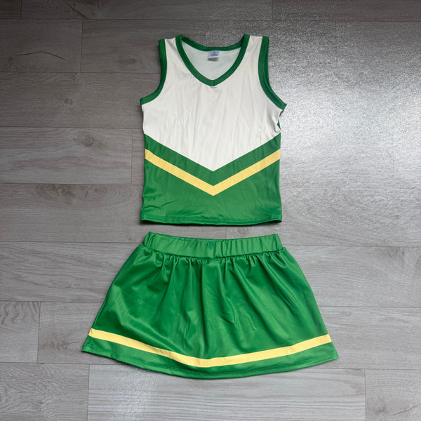 no MOQ GSD4238  pre-order  toddler girl clothes sports clothes green girl skirt set-real pic 2026.7.29