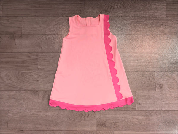 no MOQ GSD4240 pre-order toddler clothes solid color scallop edge girl yoga summer dress-real pic 2026.8.29