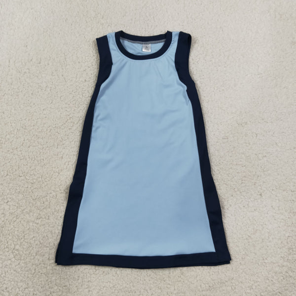 RTS GSD4256 baby girl clothes solid print sleeveless yoga dress