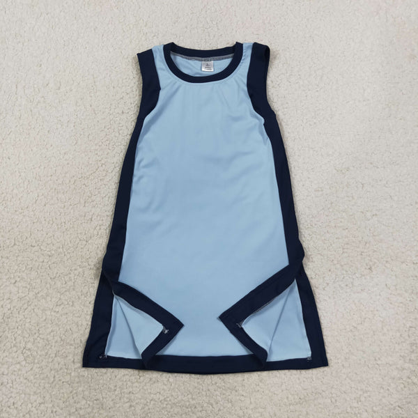 RTS GSD4256 baby girl clothes solid print sleeveless yoga dress