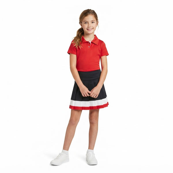 RTS GLK0320 baby girl clothes solid color stripe print yoga skort