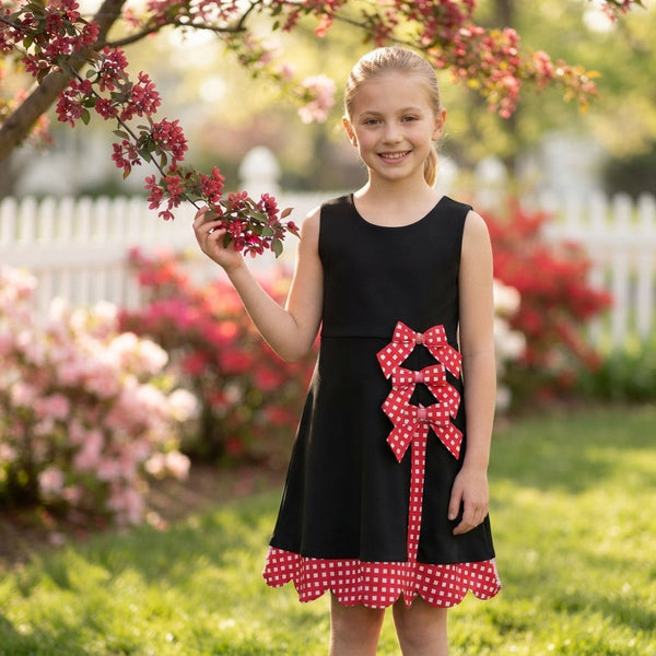 RTS GSD4263 toddler girl clothes black solid sleeveless scallop yoga dress