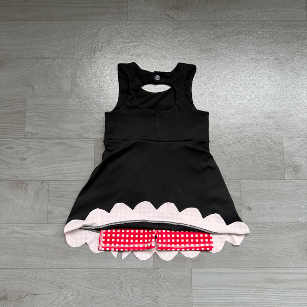 no MOQ GSD4263 pre-order toddler clothes black print girl summer yoga dress-real pic 2026.8.28