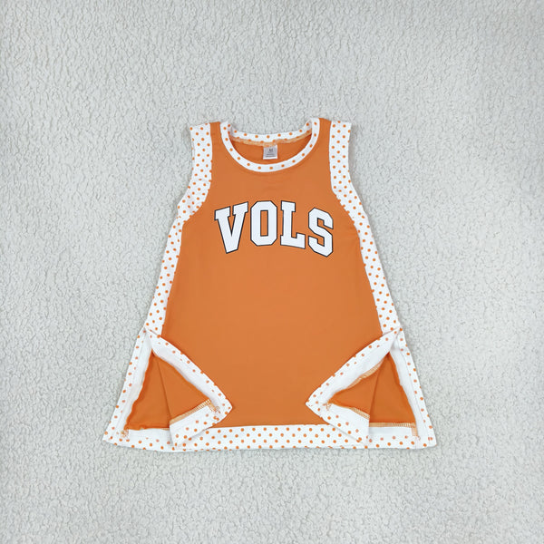 RTS GSSO3852 toddler girl clothes vinyl print sleeveless yoga dress shorts outfit