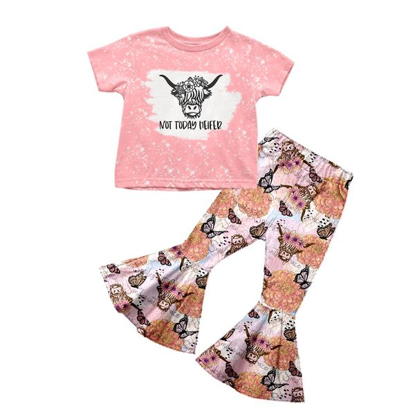 GSPO0082 heifer girl pink bell bottom outfits toddler girl clothes-promotion 2024.11.9 $5.5