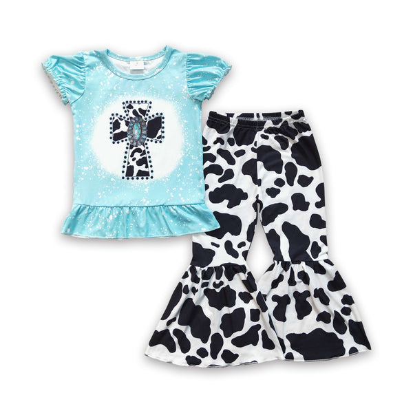 GSPO0246 baby girl clothes cross easter outfits