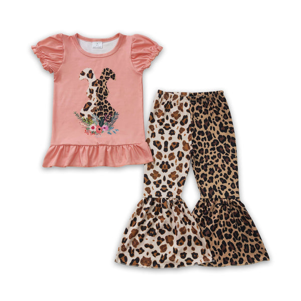 GSPO0261 kids clothes girls bunny easter outfit