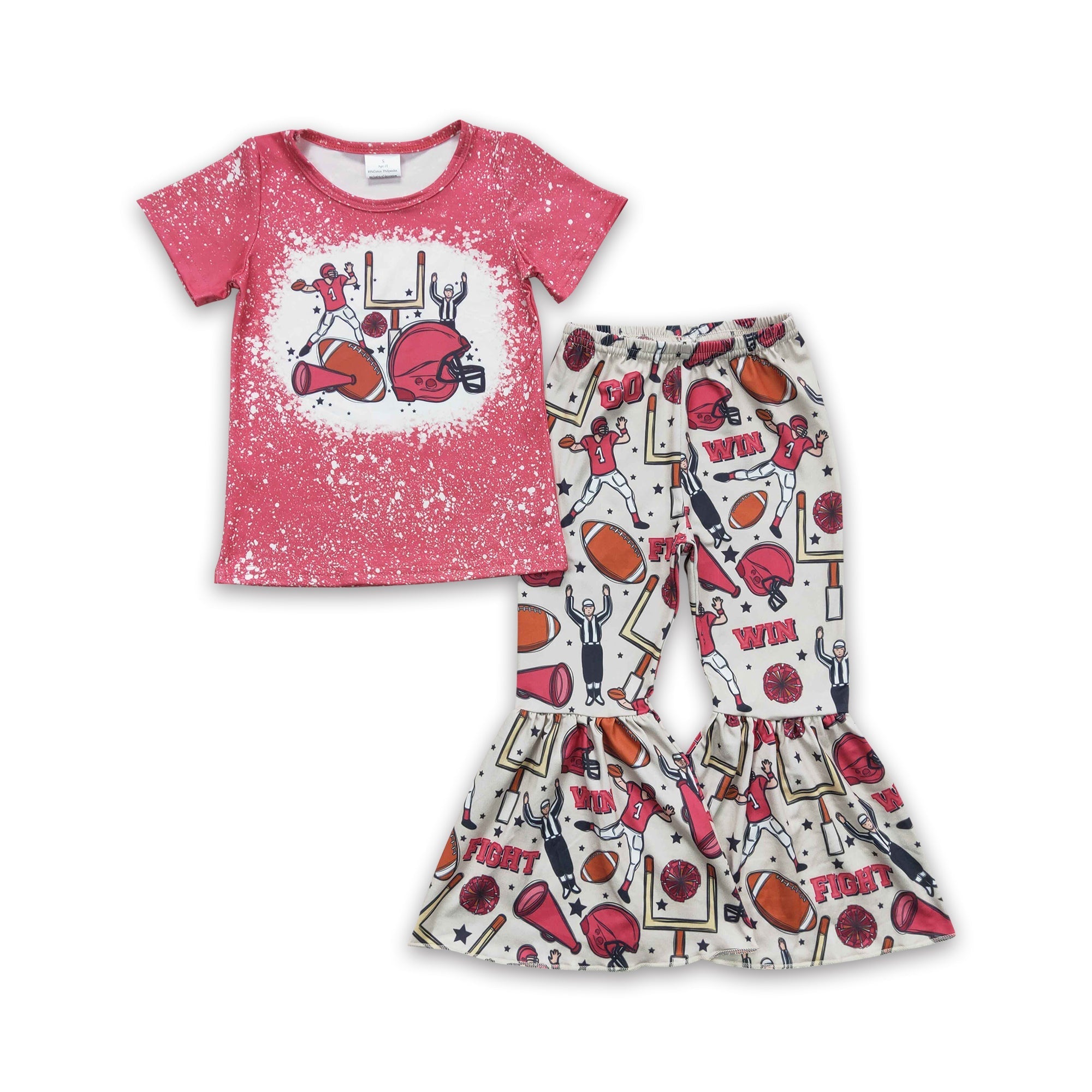 GSPO0295 baby girl clothes football fall spring outfits