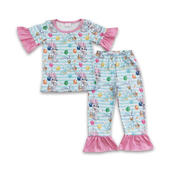 GSPO0313 baby girl clothes bunny easter outfits