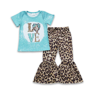 GSPO0330 baby girl clothes love cow fall spring outfits