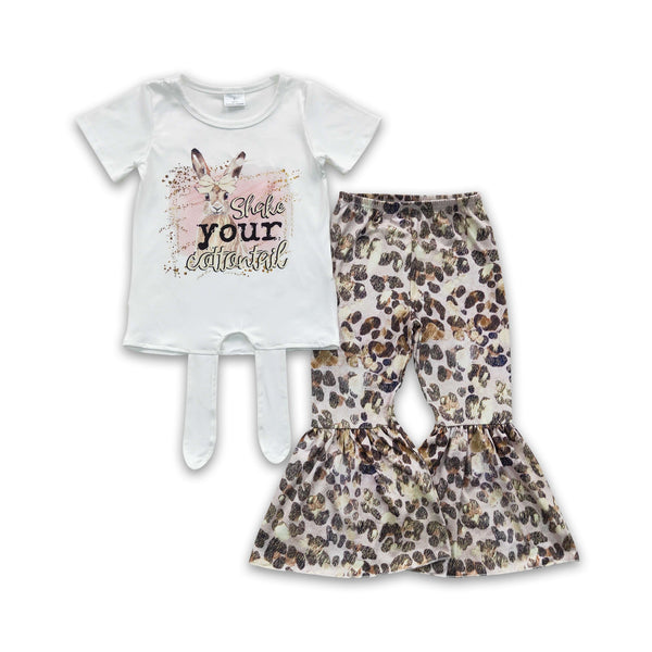 GSPO0354 baby girl clothes bells set bunny easter outfits