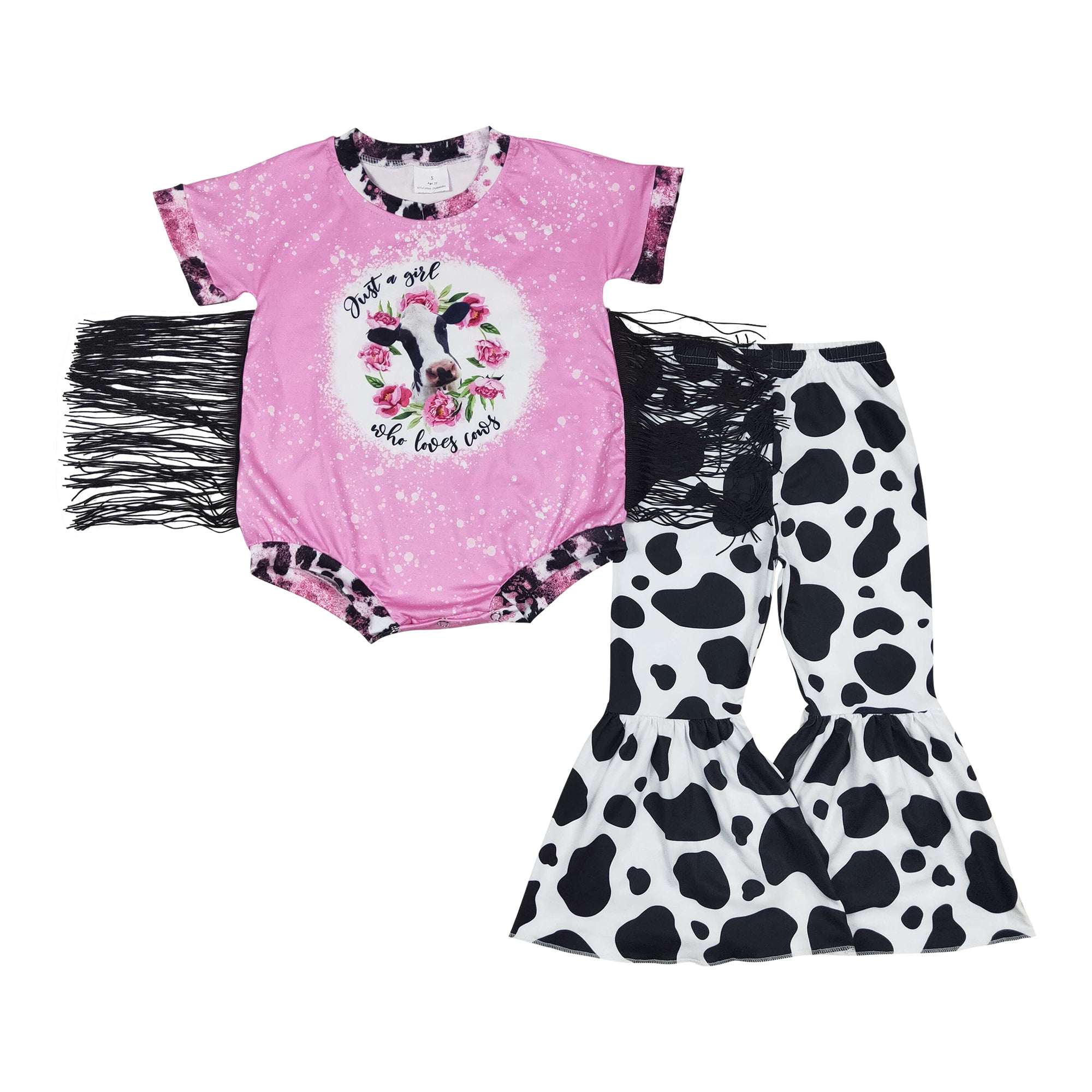 GSPO0440 baby girl clothes cow winter outfits