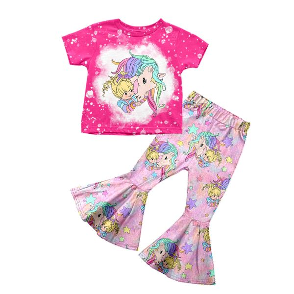 GSPO0465 kids clothes girls mermaid cartoon fall spring set