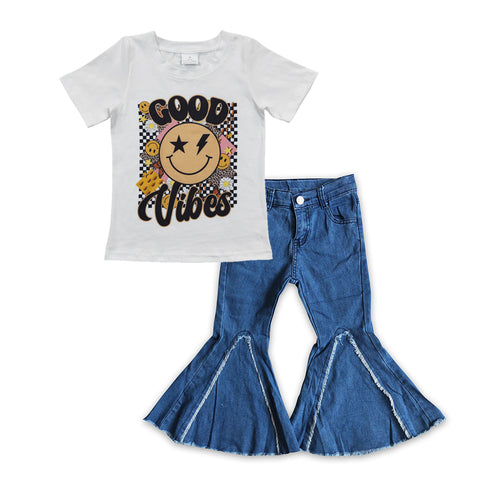 GSPO0649 toddler clothes good vibes boutique clothing set