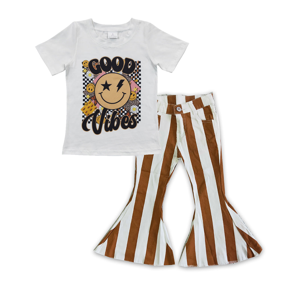 GSPO0650 toddler clothes good vibes boutique clothing set