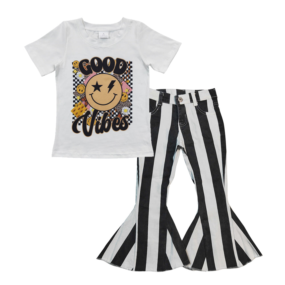 GSPO0653 toddler clothes good vibes boutique clothing set