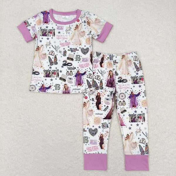 GSPO1414 RTS baby girl clothes 1989 sinner girl spring summer pajamas outfit