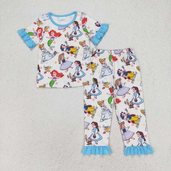GSPO1556 RTS  baby girl clothes cartoon princess girl pajamas outfit