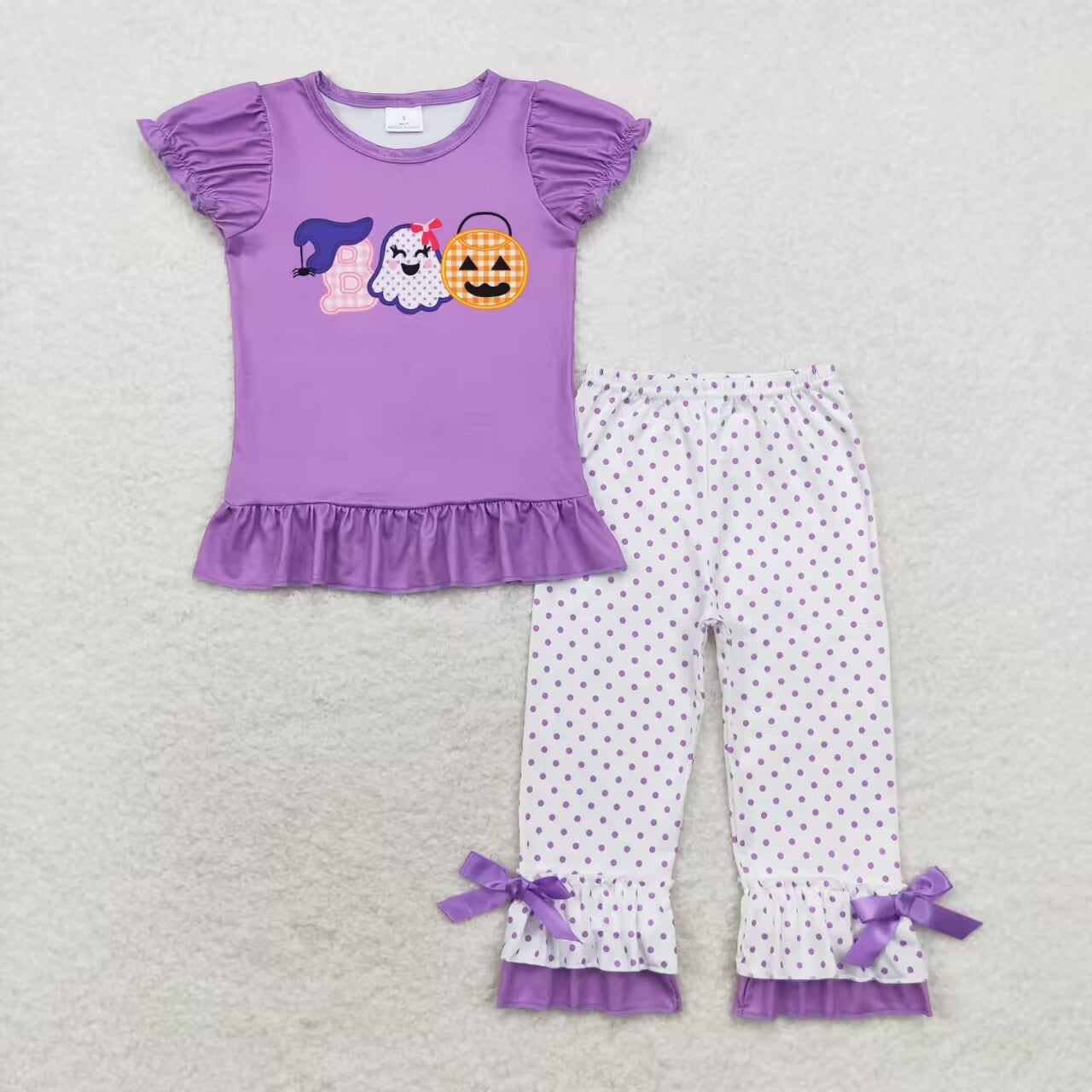 GSPO1647 RTS baby girl clothes pumpkin ghost girl fall pant  halloween sets (print svg)