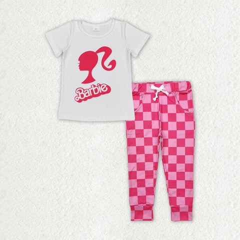 GSPO1933  toddler girl clothes pink girl fall spring set