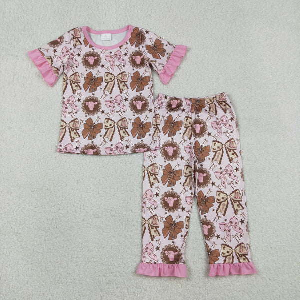 RTS kids matching clothing bows print clothing girl spring clothing-2026.1.6