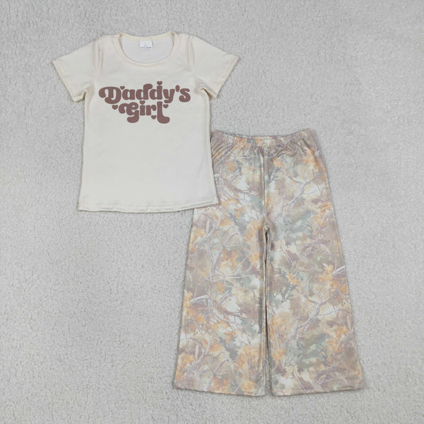 GSPO2258 RTS toddler girl clothes daddy’s girl print girl spring set