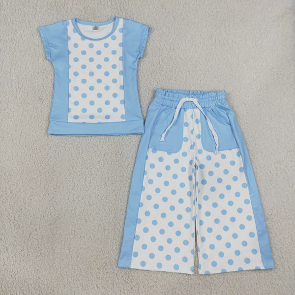 RTS GSPO2334 toddler girl clothes polka dot print girl winter set yoga clothes
