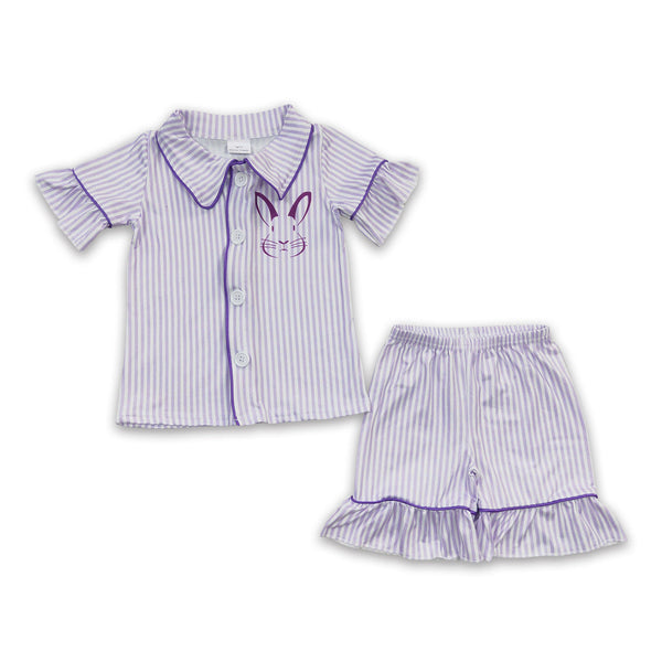 GSSO0144 baby girl clothes purple easter outfits