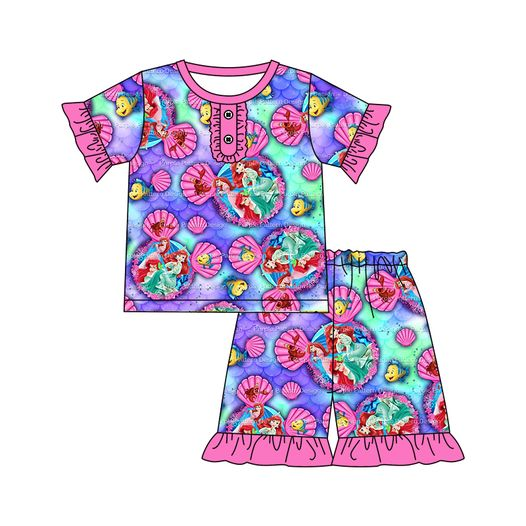 GSSO0152 baby girl clothes cartoon mermaid summer outfits-promotion 2024.6.22  $5.5