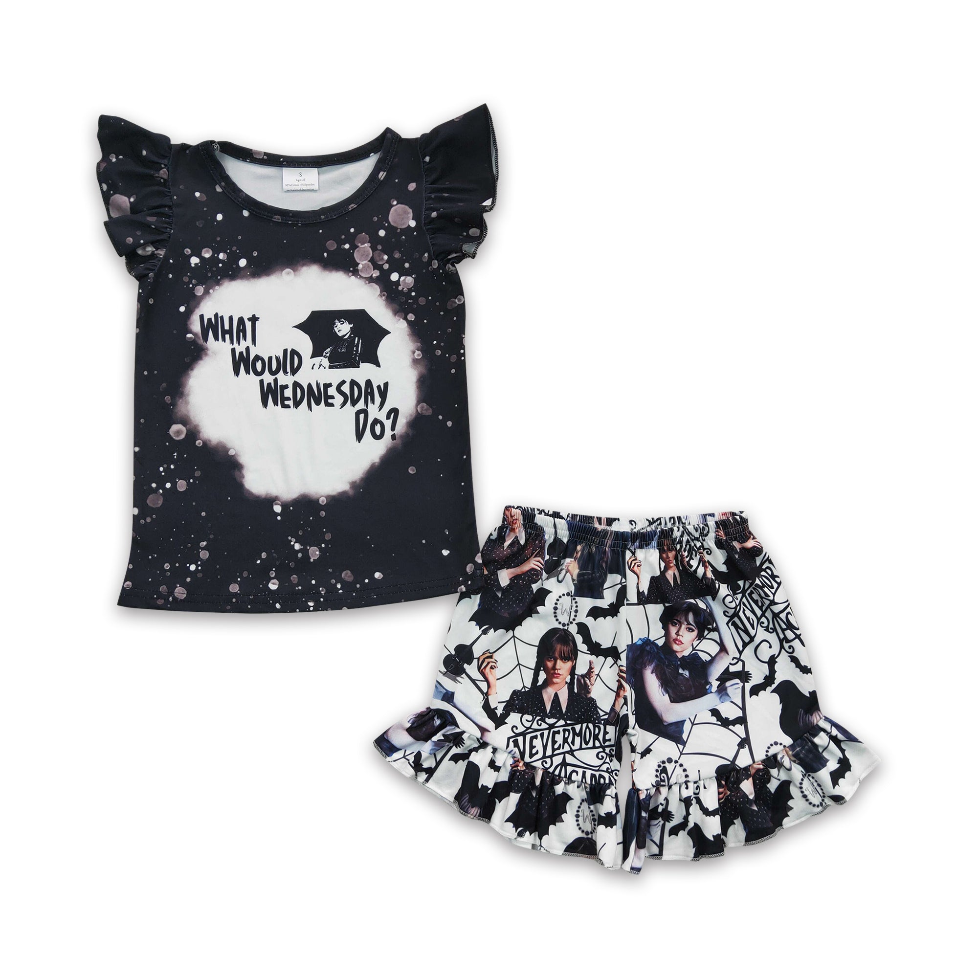 GSSO0177 RTS kids clothes girls black wednesday summer shorts outfits-promotion 6.1 $5.5