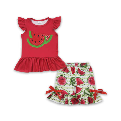 GSSO0191 baby girl clothes red watermelon summer outfit-promotion 2024.6.22  $5.5