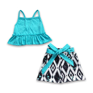 GSSO0201 kids clothes girls blue summer shorts outfits-promotion 6.1 $5.5