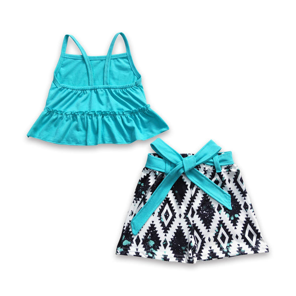 GSSO0201 kids clothes girls blue summer shorts outfits-promotion 6.1 $5.5