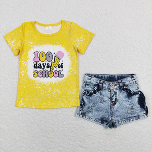 GSSO0524 baby girl clothes girl 100days back to school summer outfit