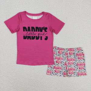 GSSO0546 RTS baby girl clothes daddy?¡¥s girl girl summer outfits father's day clothes¡ꡧprint¡ê?