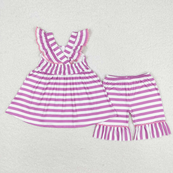 GSSO0734 RTS baby girl clothes embrodery popsicle ice cream toddler girl summer outfits