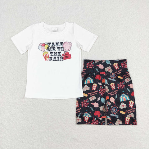 GSSO0735 RTS baby girl clothes popcorn toddler girl summer outfits ¡ꡧprint¡ê?