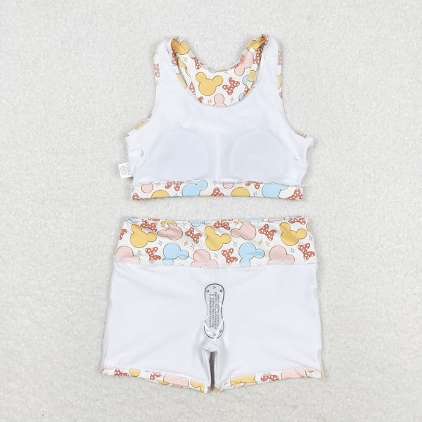 GSSO0899 RTS baby girl clothes cartoon mouse toddler girl summer outfit swim suit bathing suit beach wear