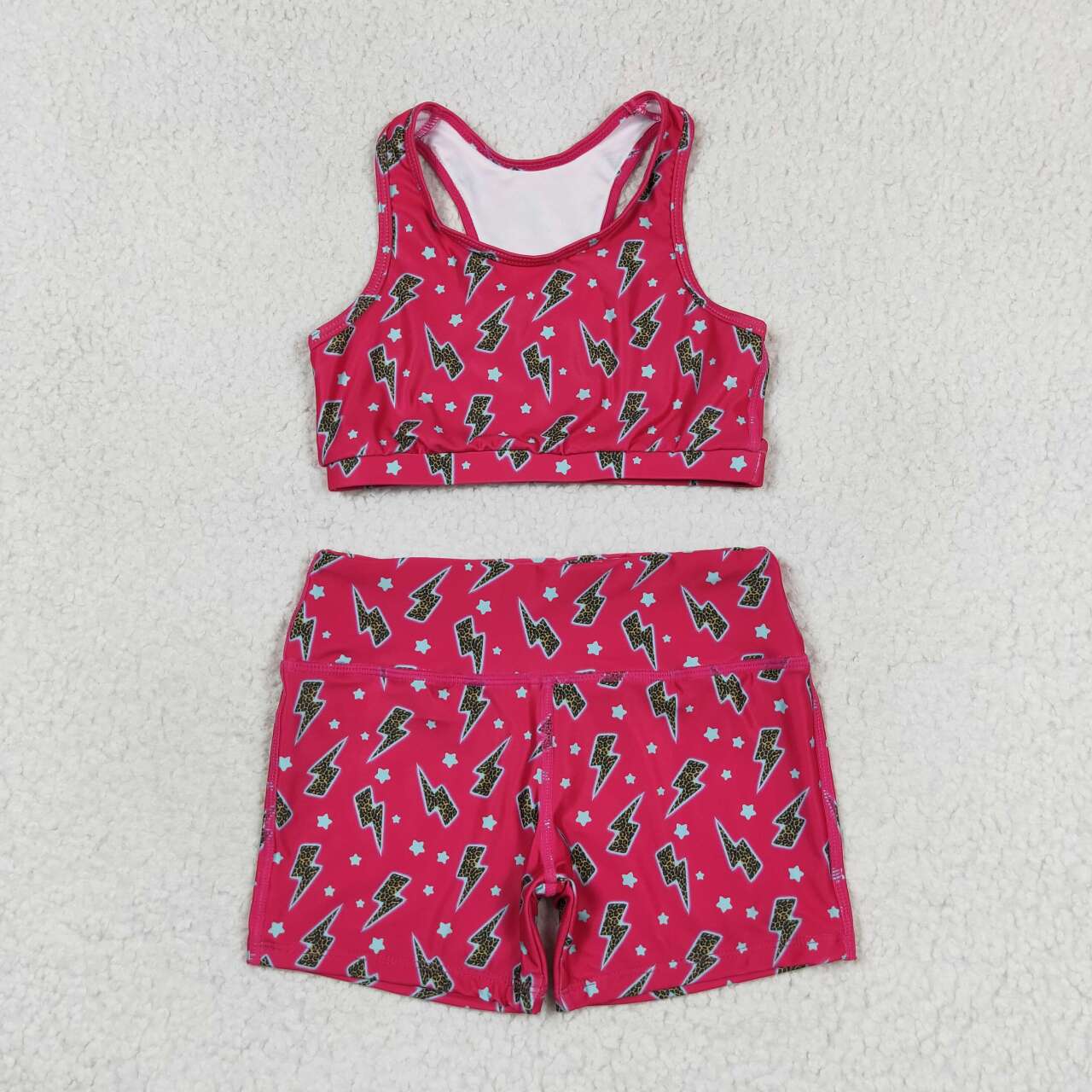 GSSO0903 RTS baby girl clothes swim suit beach wear bathing suit lightning toddler girl summer outfit