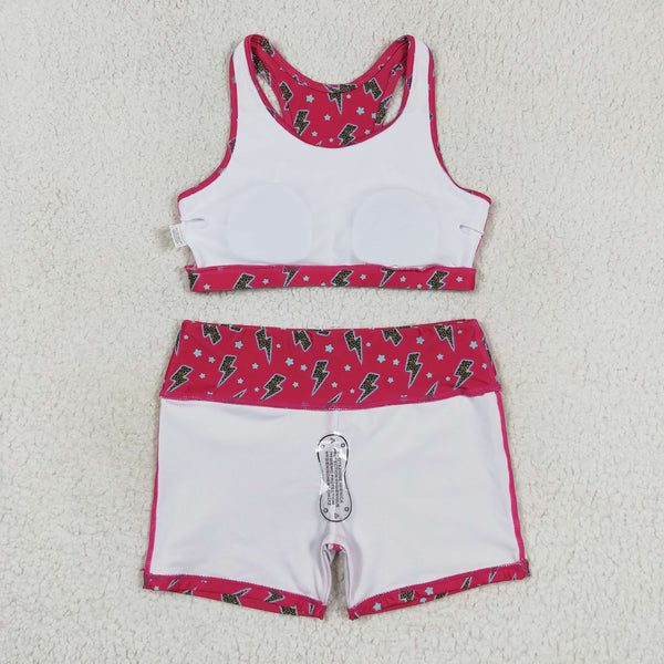 GSSO0903 RTS baby girl clothes swim suit beach wear bathing suit lightning toddler girl summer outfit