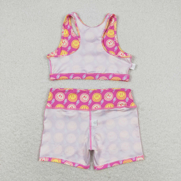 GSSO0904 RTS baby girl clothes smile lightning toddler girl summer outfit swimsuit swim wear beach wear