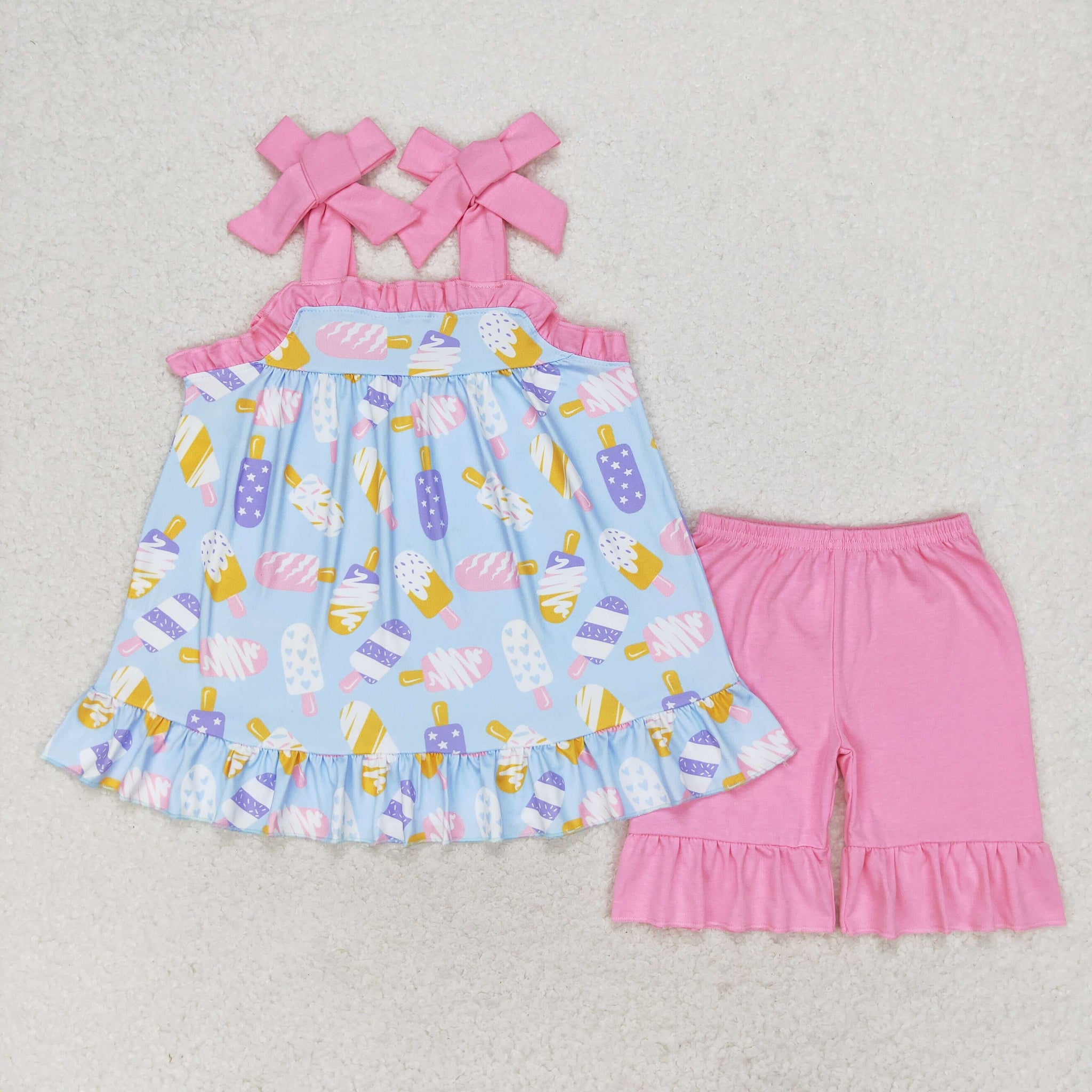 GSSO1037 RTS baby girl clothes popsicle toddler girl summer outfits