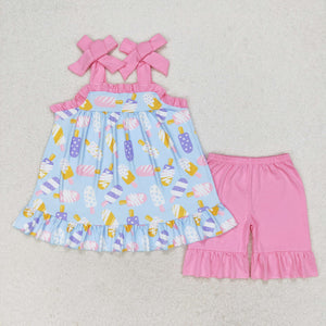 GSSO1037 RTS baby girl clothes popsicle toddler girl summer outfits